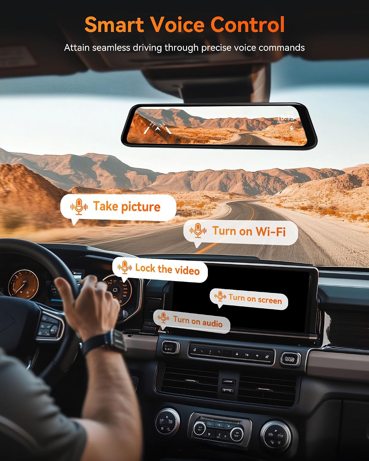 Thumbnail 4 de WOLFBOX G840H 12" mirror dash cam 2.5K