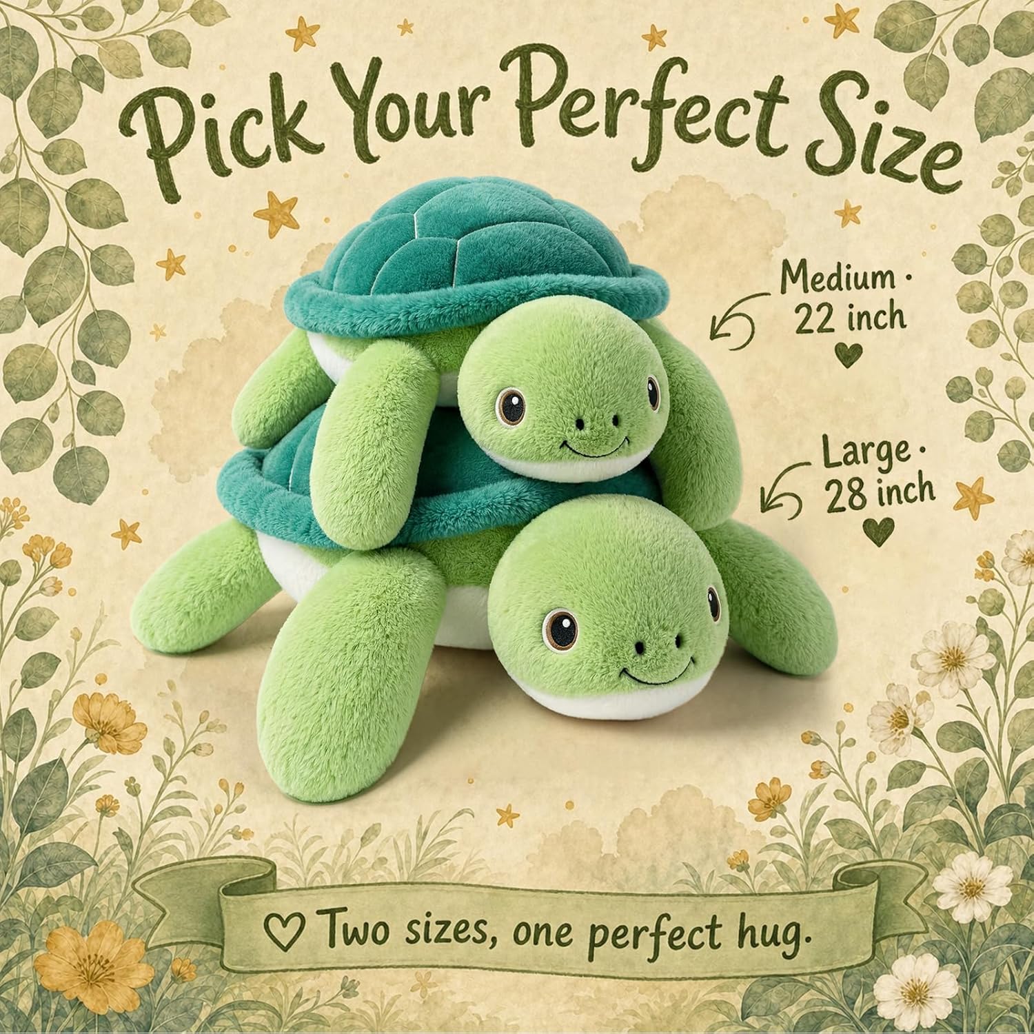 Thumbnail 6 de Gnomantic Turtle Weighted Stuffed Animal: 22-Inch Plush Pillow for Kids