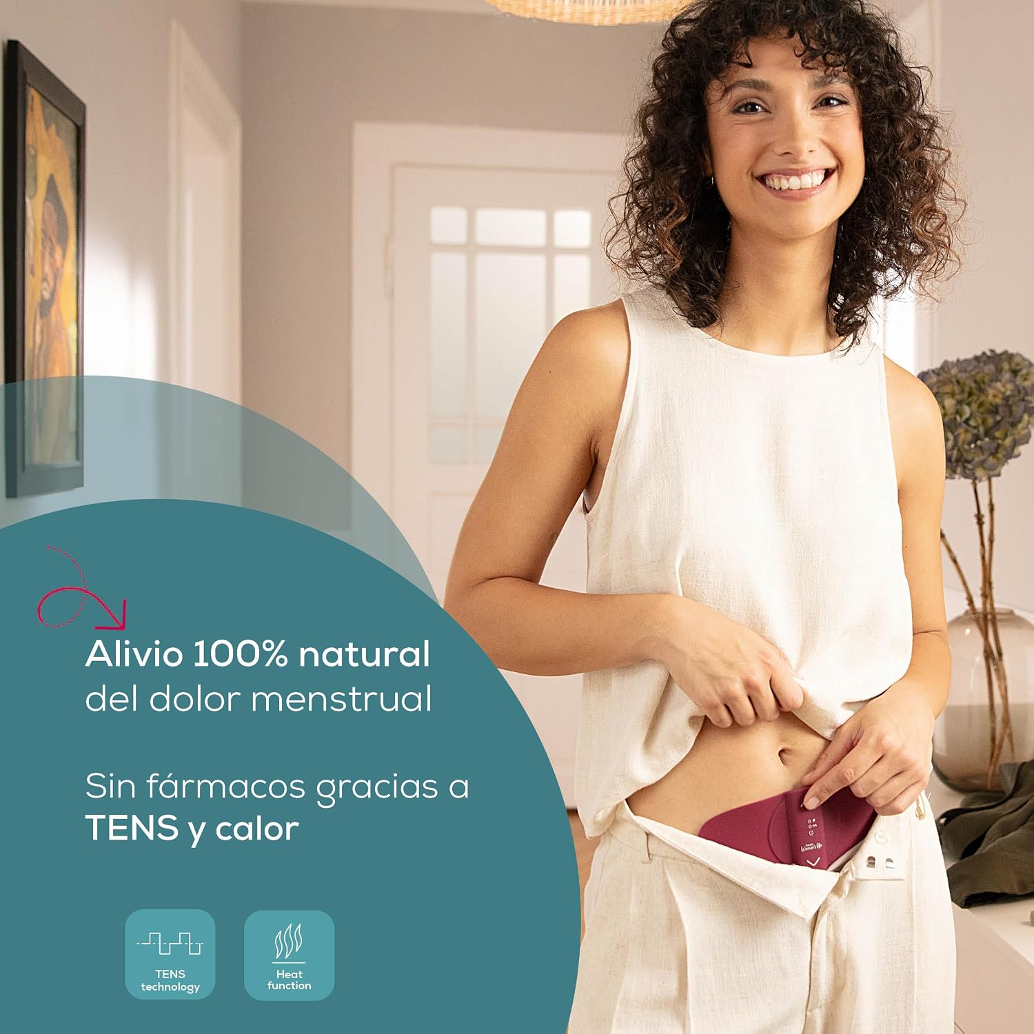 Detalle 2 de Beurer EM 50 Menstrual Relax TENS y calor, recargable ⚡