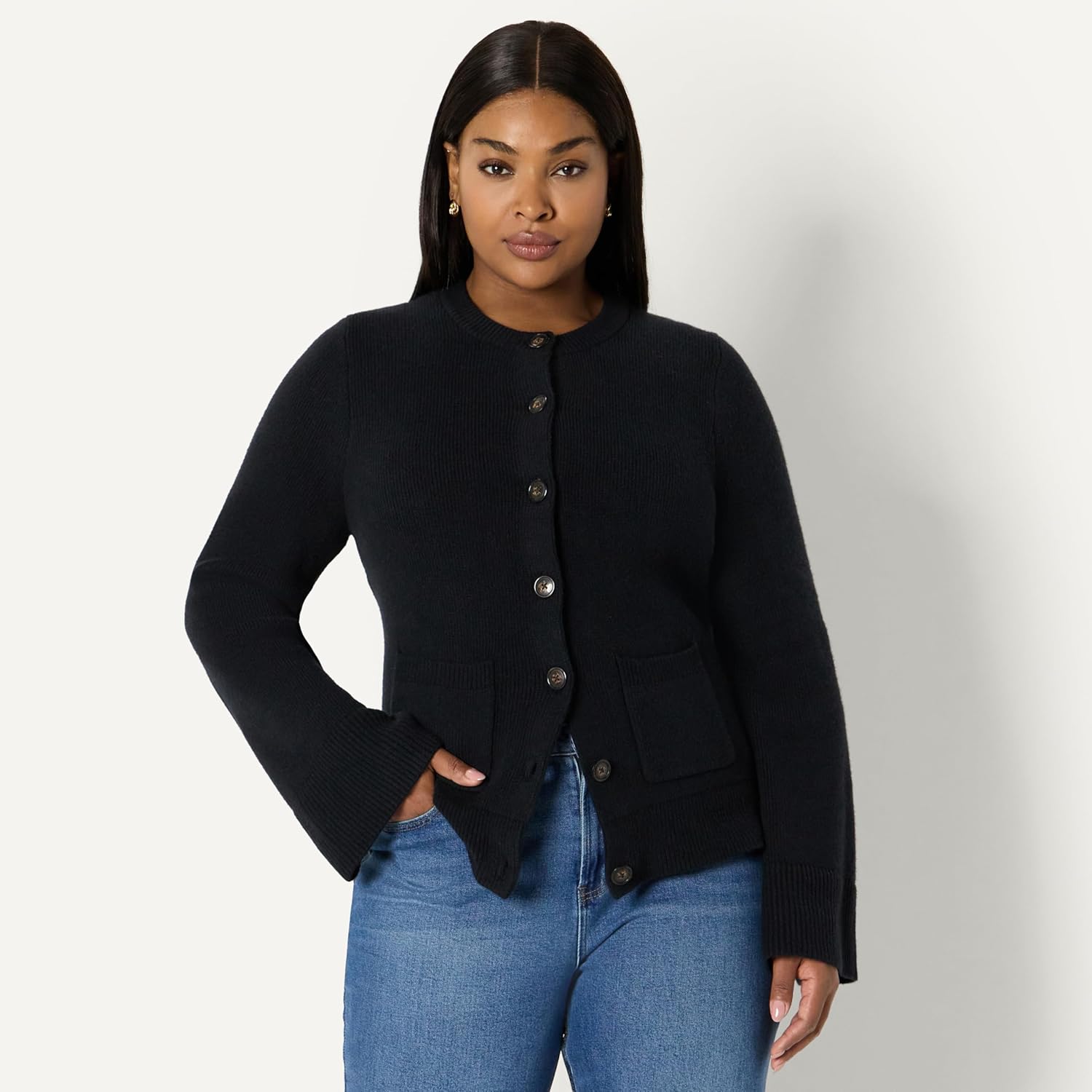 Thumbnail 2 de Amazon Essentials Damen Strickjacke mit Glockenärmeln und tailliertem Schnitt (Regular Fit)