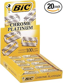 Detalle de BIC Chrome Platinum Hojas de Afeitar Descartables, Pack 100 🪒