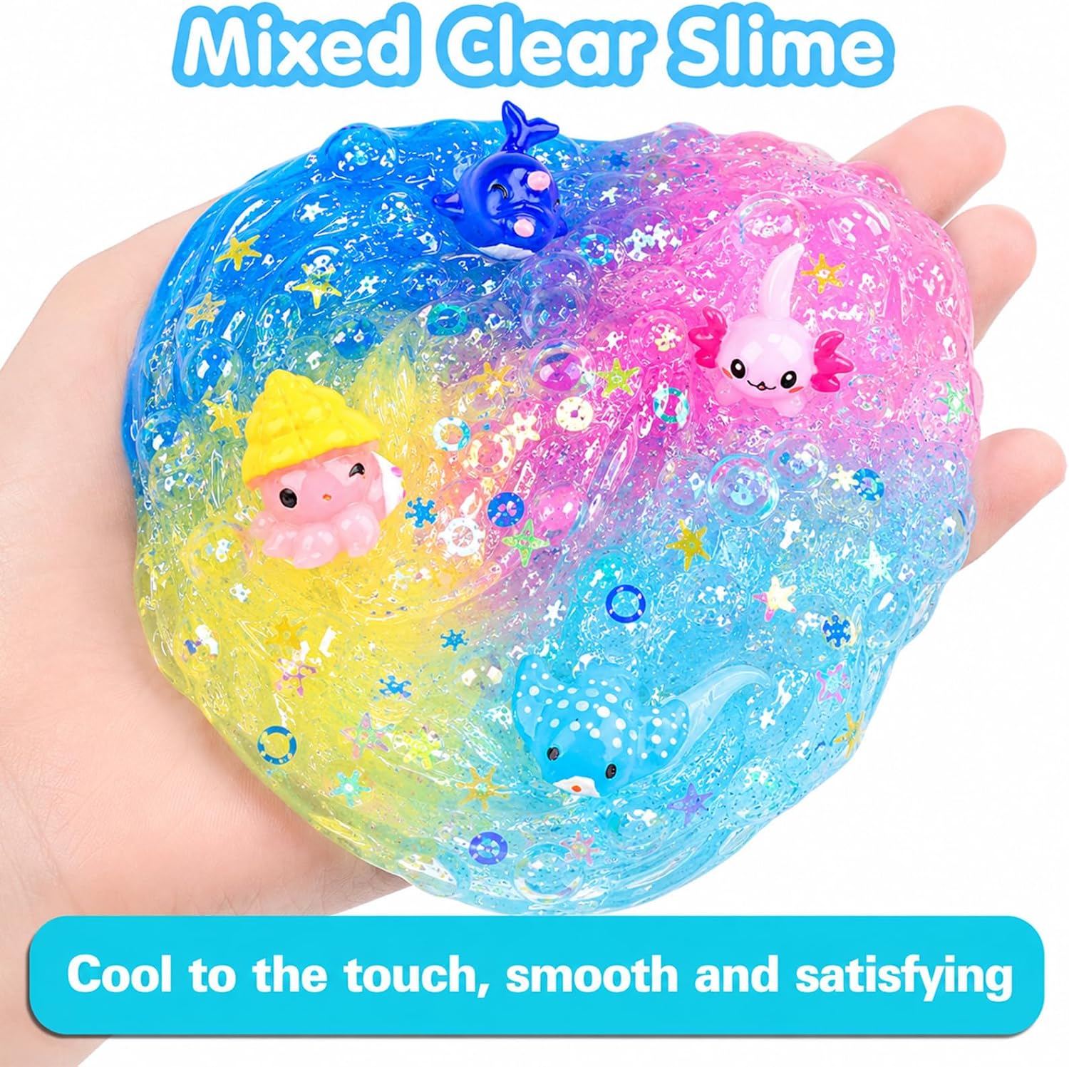 Detalle 2 de 4 Pack Crunchy Crystal Slime Pink Axolotl