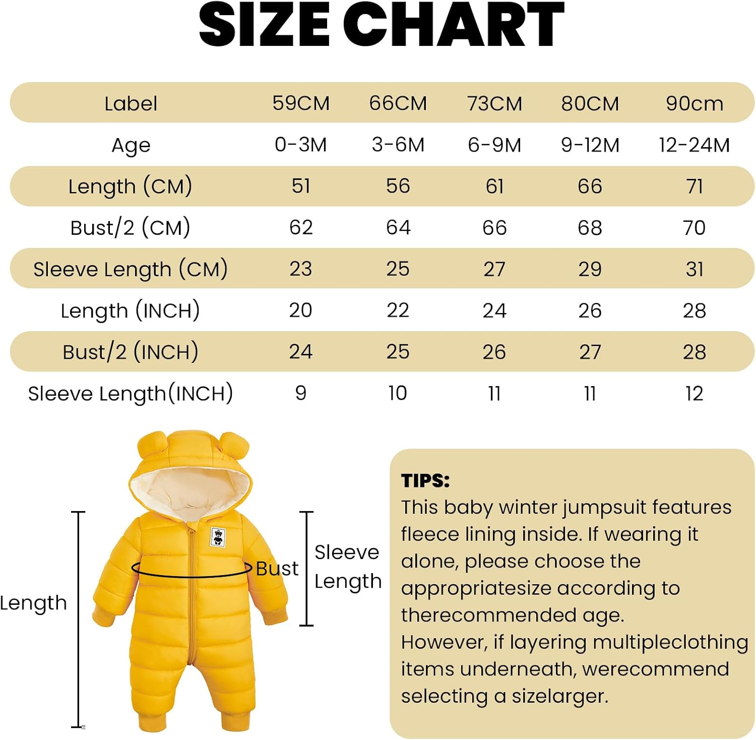 Thumbnail 5 de JiAmy Baby Winter Snowsuit Romper