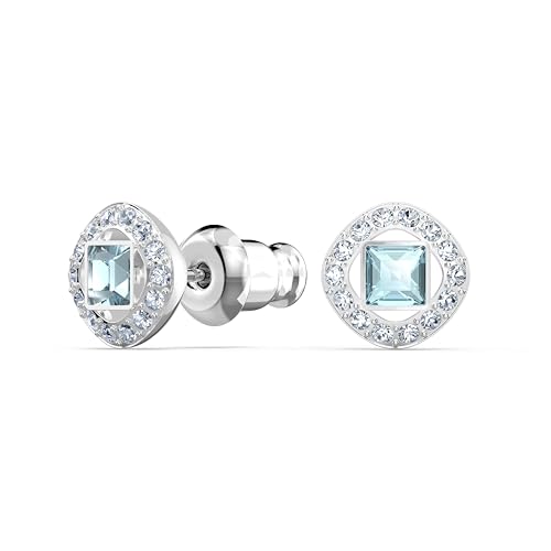 Detalle de Swarovski Orecchini a lobo Una Angelic, Blu – placcato rodio con cristallo centrale blu