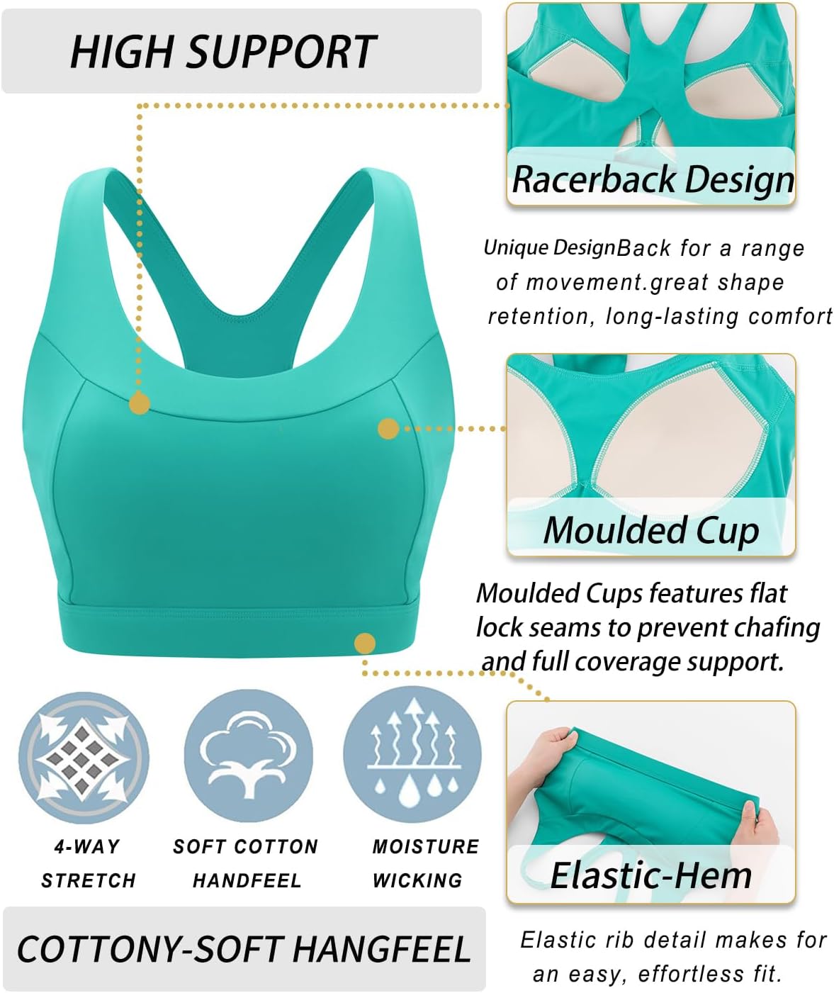 Thumbnail 5 de RUNNING GIRL Sports Bra with Molded Cups
