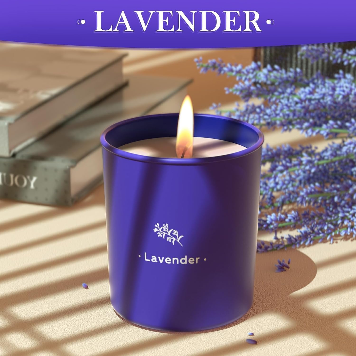 Detalle de Lavender Soy Candle, 8 oz