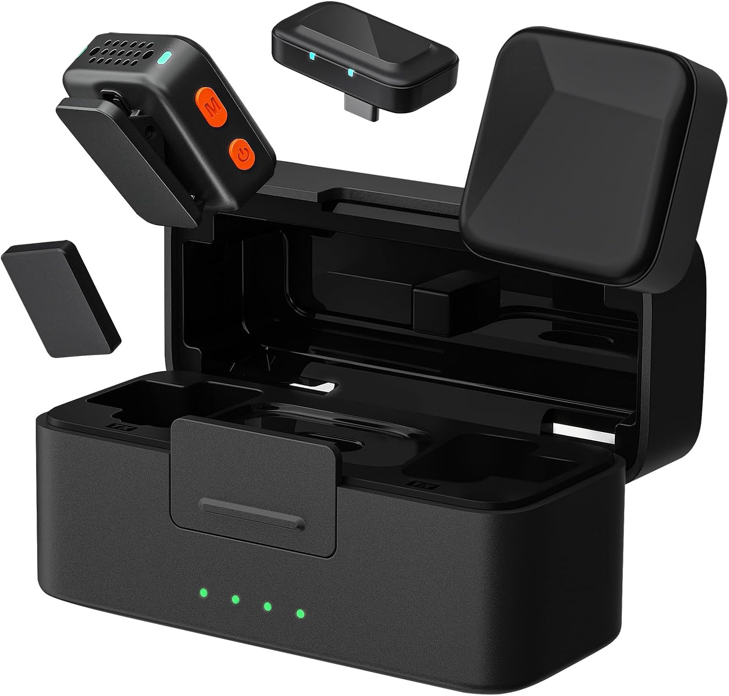 Mxcasoxz Wireless Lavalier Mikrofon mit Ladecase – Ultra‑leichtes Clip‑On mit KI‑Rauschunterdrückung