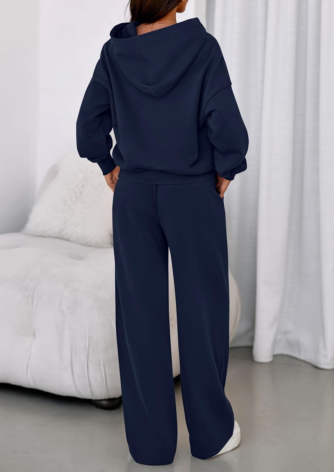 Thumbnail 3 de PRETTYGARDEN Women’s 2-Piece Sweatsuit Set (Hoodie + Wide-Leg Sweatpants) for Winter Casual Wear