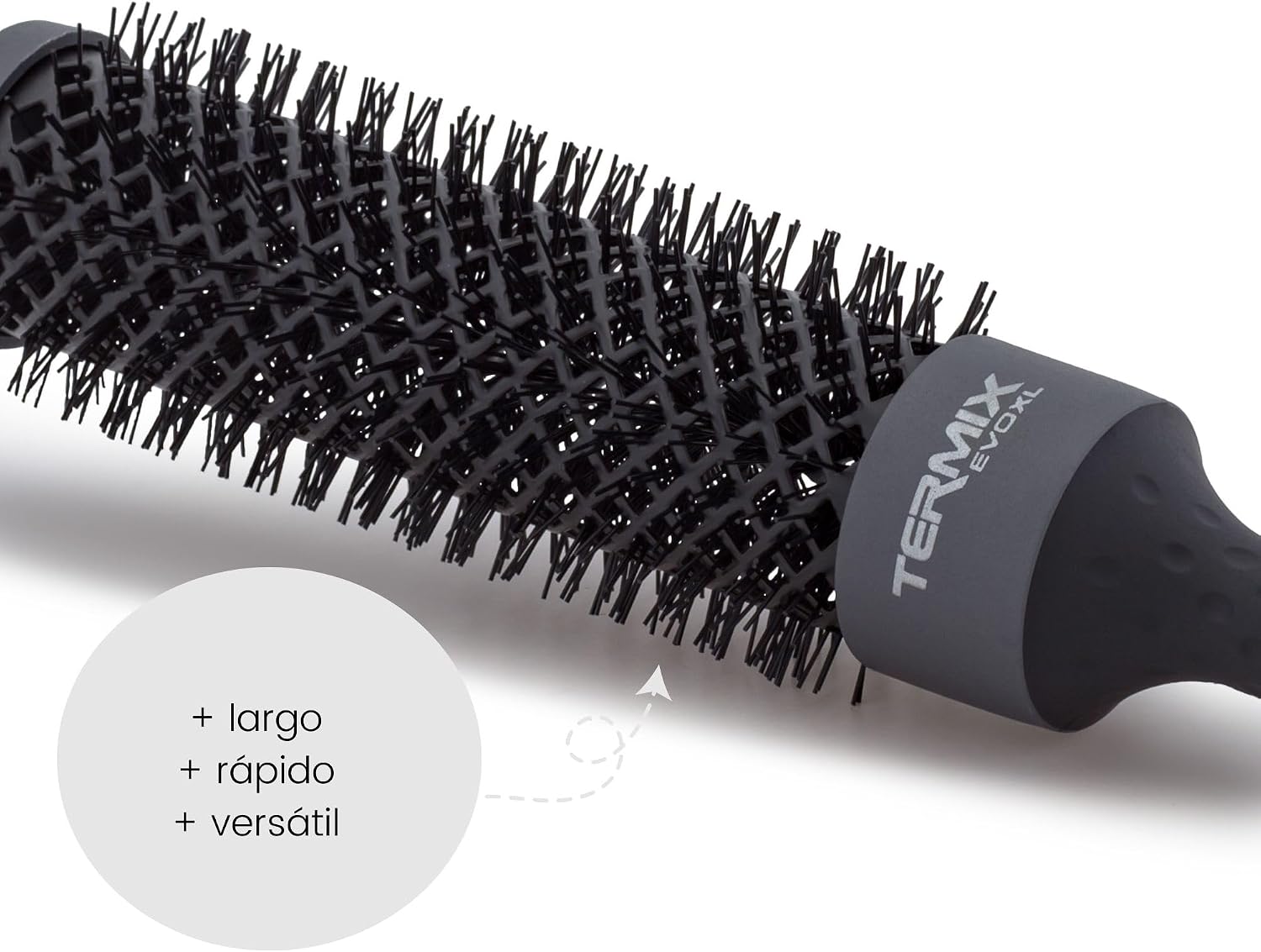 Detalle de Termix Evolution XL Spazzola per capelli Ø37: tecnica di asciugatura più rapida e design 3 cm più lungo