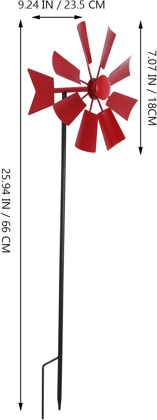 Thumbnail 1 de Hemoton Garden Windmill Stake Iron Wind Spinner