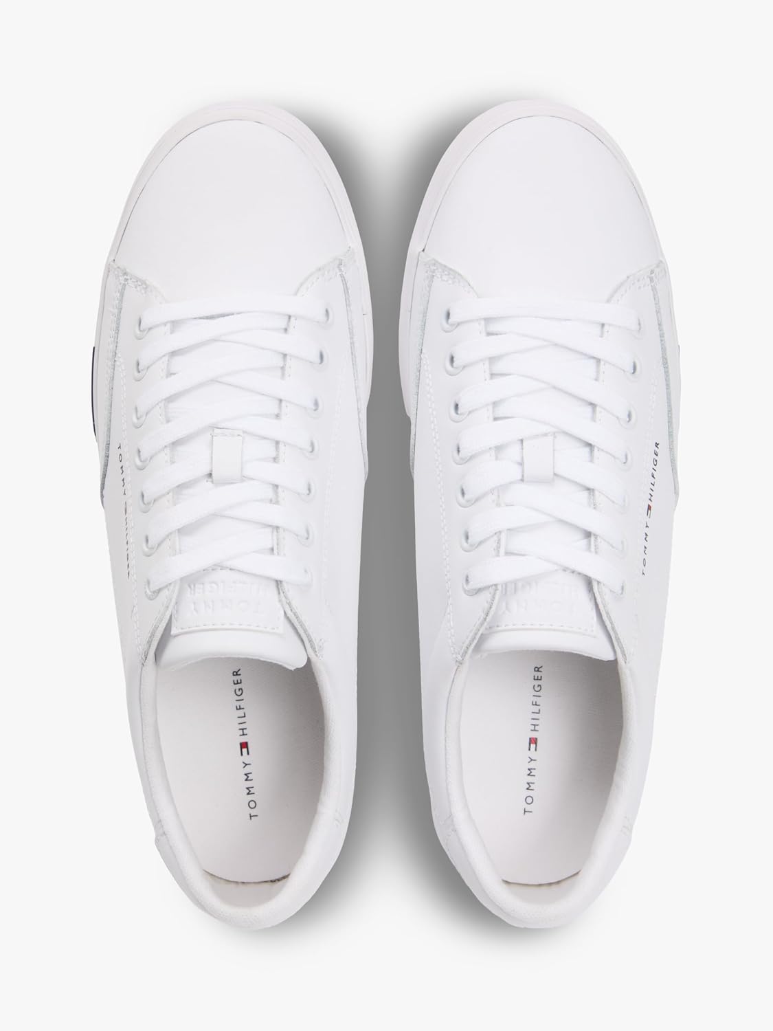 Detalle de Tommy Hilfiger Vulc Core RWB Long Lace in pelle, basso da uomo (FM0F/…)