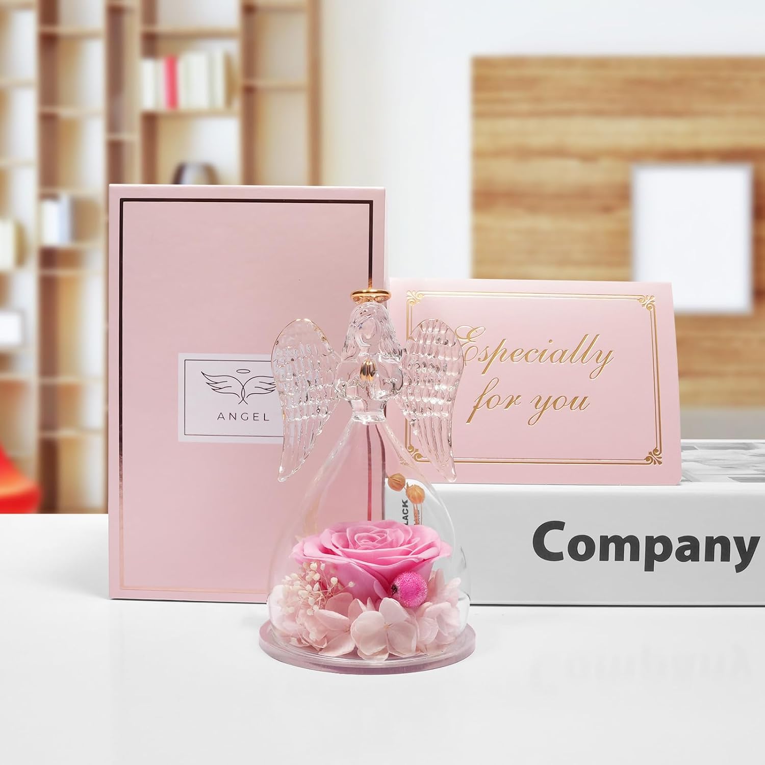 Detalle 2 de Miofula Ewige Rose Engel Geschenk 3–5 Jahre 🌹