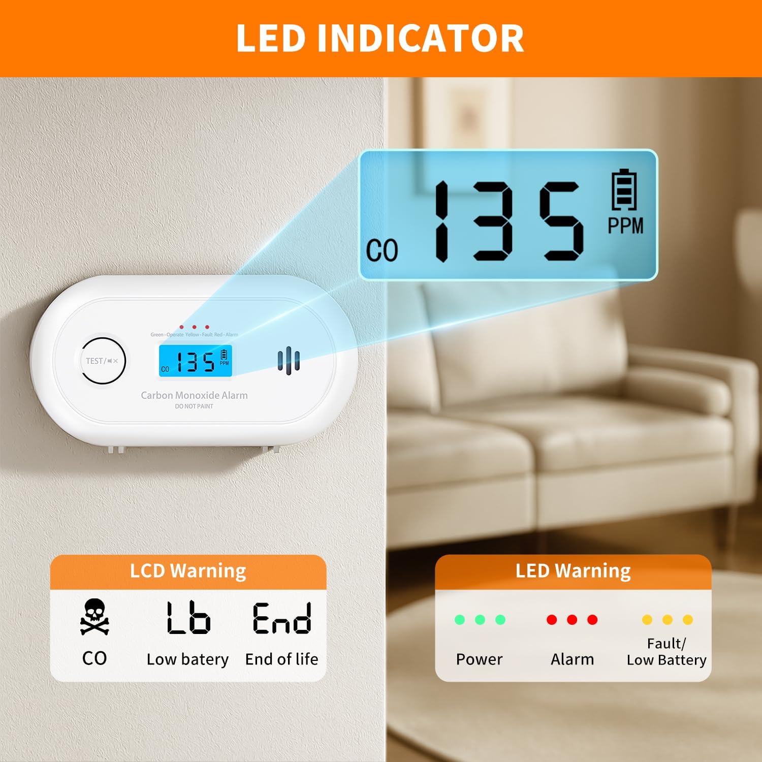 Thumbnail 3 de Alertlink VC22R Carbon Monoxide Detector
