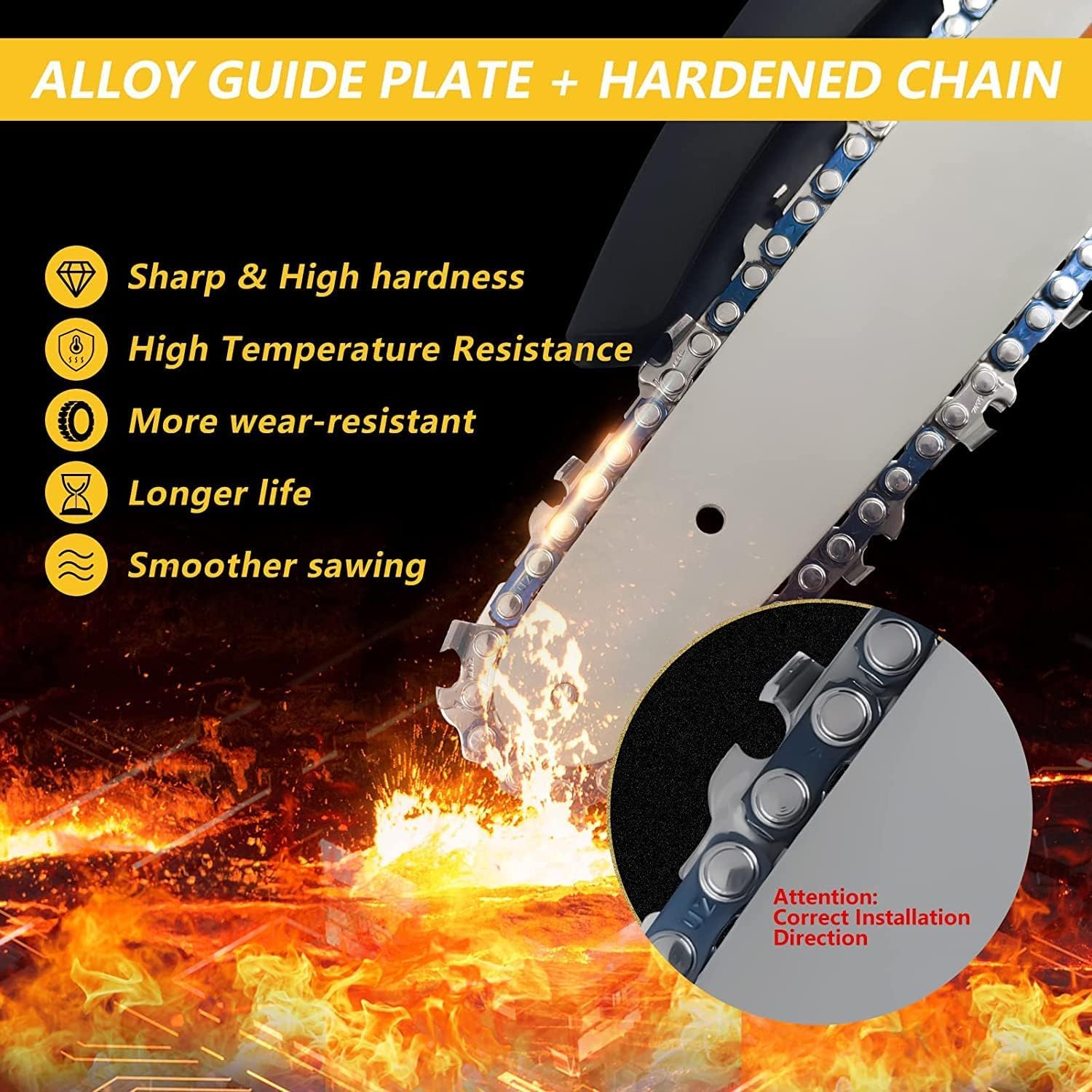 Thumbnail 6 de Loggers Art Gens 5-030-043-28 2Pack 5-Inch Semi-Chisel Chainsaw Chains