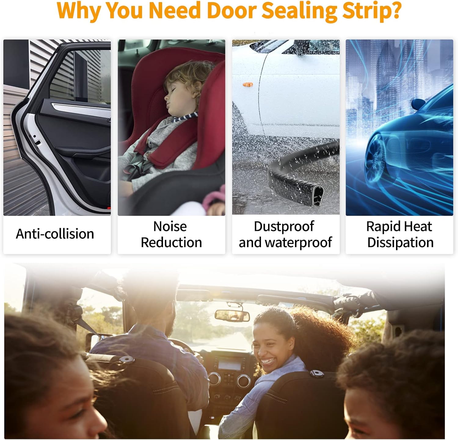 Detalle 2 de Car Door Edge Guard Protector Strip 10m