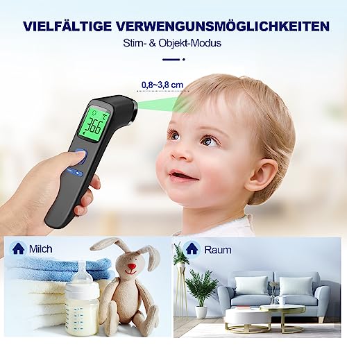 Detalle de Viproud Fieberthermometer – kontaktloses Stirnthermometer für die Familie