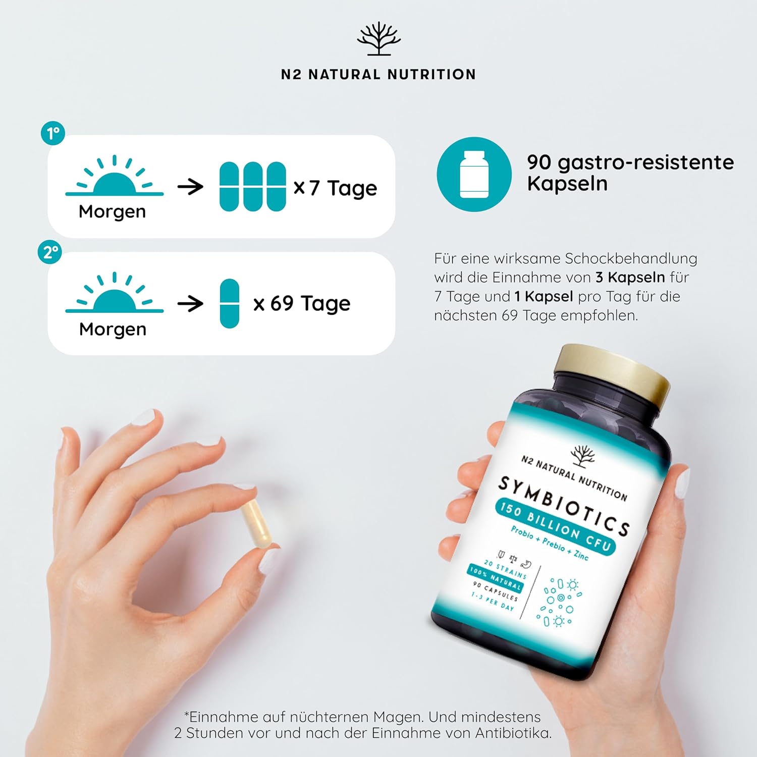 Detalle de N2 Natural Nutrition Kulturen Komplex 400 Mrd KBE 90 Kapseln