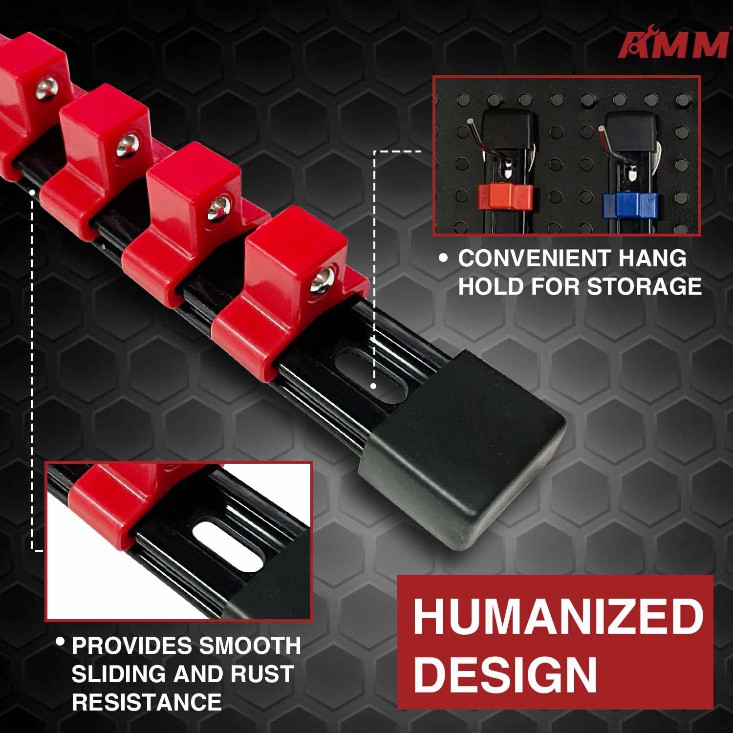 Detalle 2 de AMM 9-Piece Socket Organizer 3 Drives