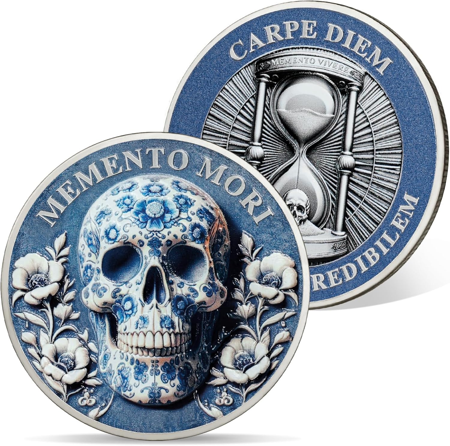 Detalle de Memento Mori Münze Carpe Diem 1,57 Zoll