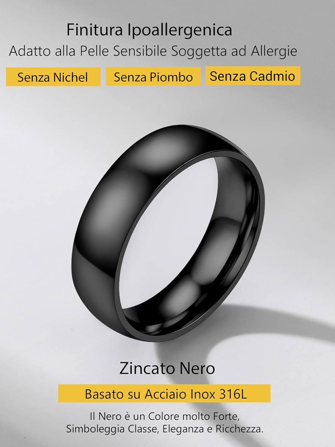 Thumbnail 1 de PROSTEEL Anello Personalizzabile da Uomo e Donna – Incisione su Acciaio Inossidabile, Oro 18K Placcato o Nero (Confezione regalo)