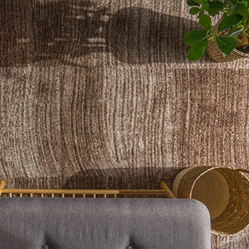 Detalle de Paco Home Tapis Créateur carreaux marron beige 70x250 cm