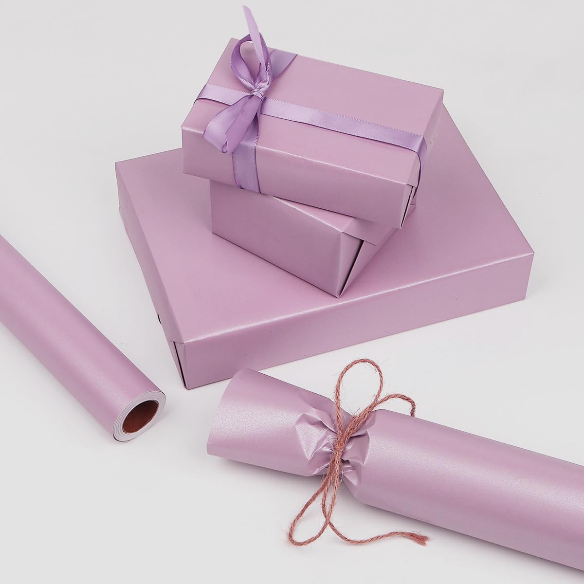 Thumbnail 3 de HJIJIAY Purple Wrapping Paper Roll (43cm x 10m) with Pearly Lustre finish