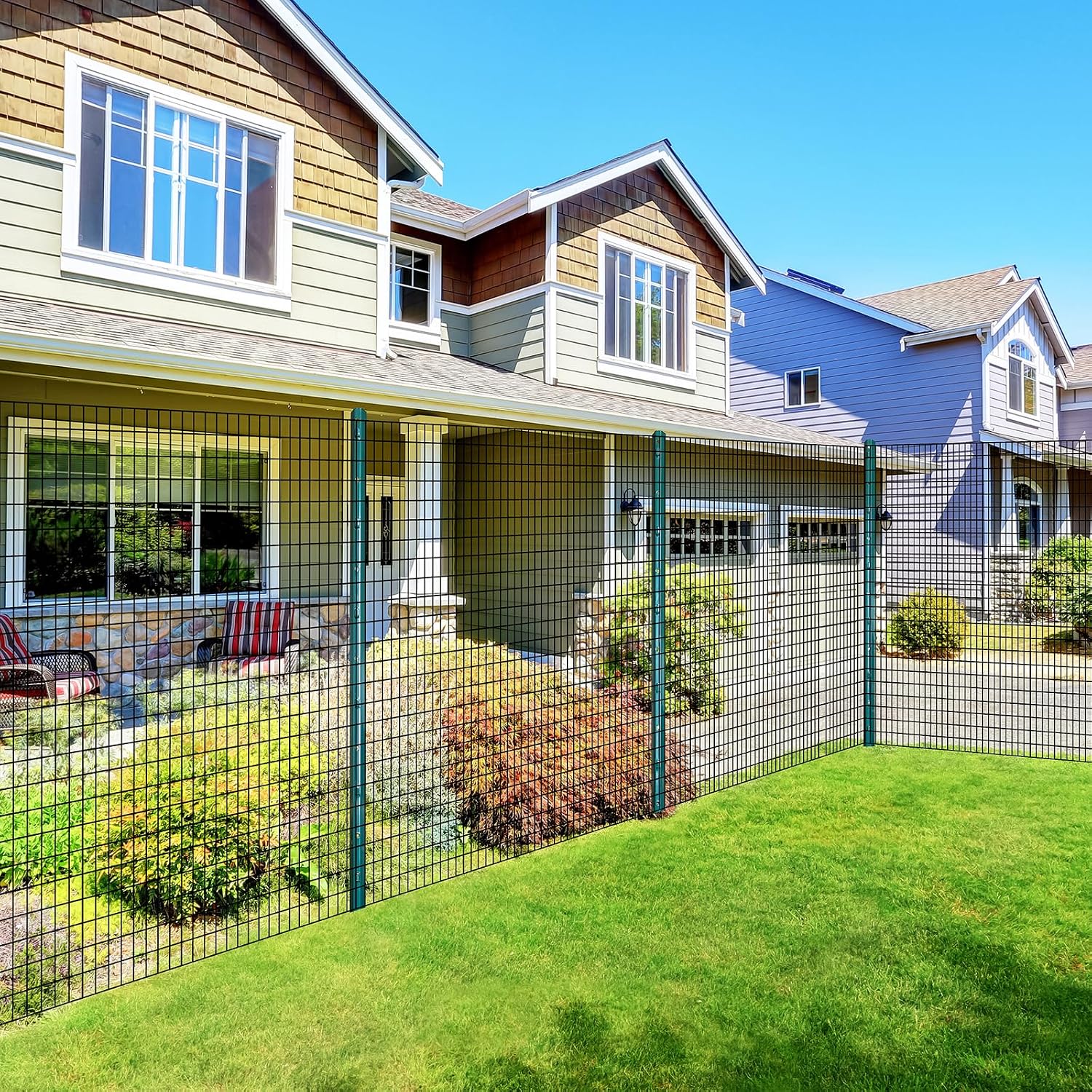 Detalle de ARIFARO 1.42m x 15.2m Wire Mesh Fencing in PVC Coating
