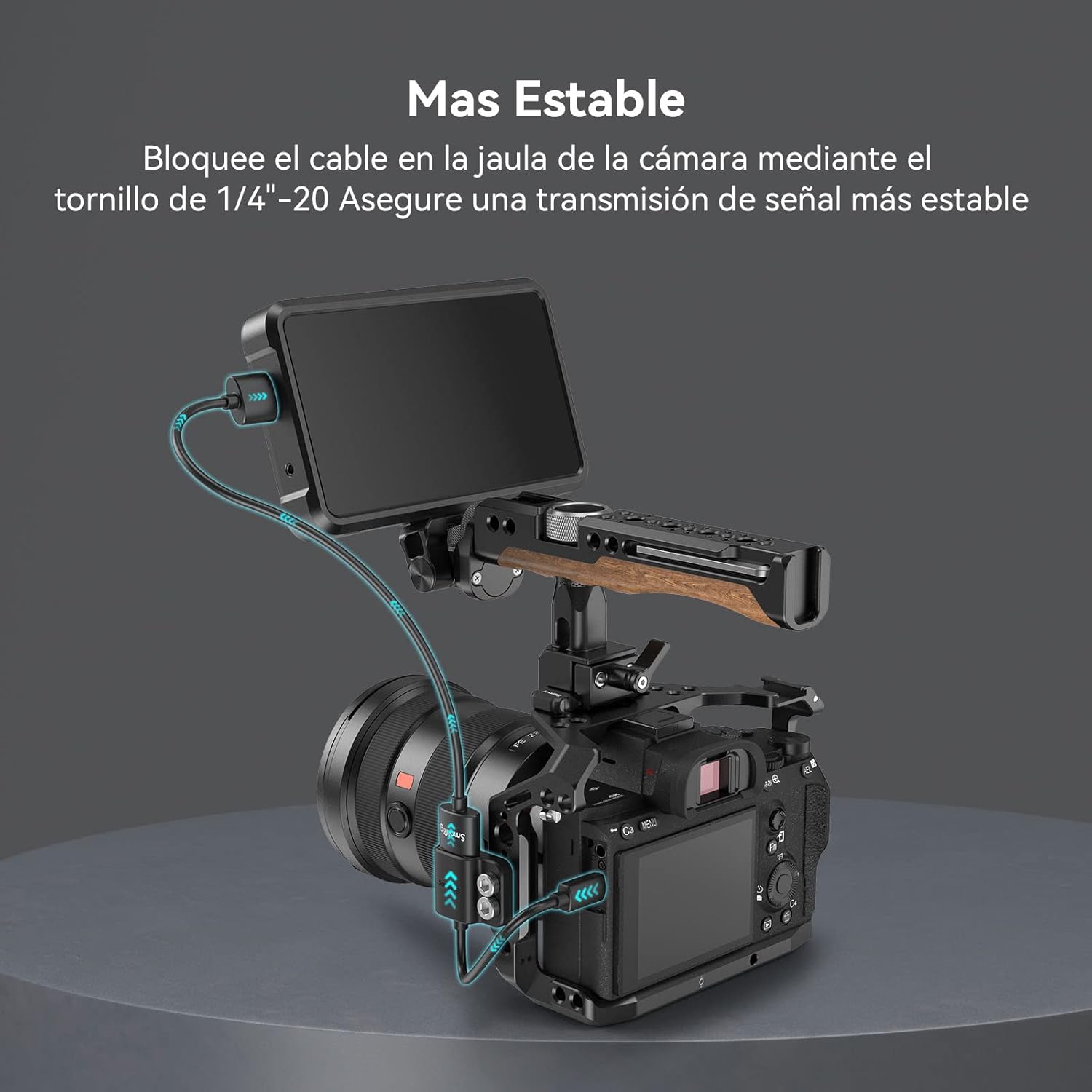 Detalle 2 de SMALLRIG 3021 adaptador 4K 60 Hz para cámara