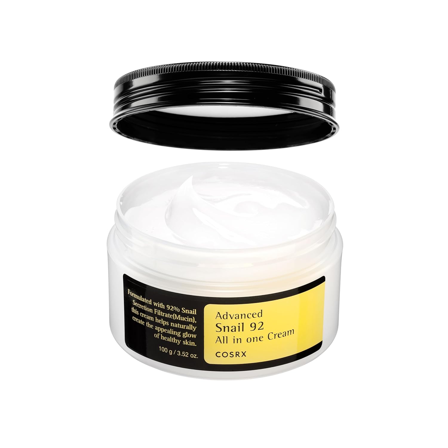 Detalle de COSRX Snail Mucin 92% Face Moisturizer for Soft & Glowy Skin (3.52 oz)