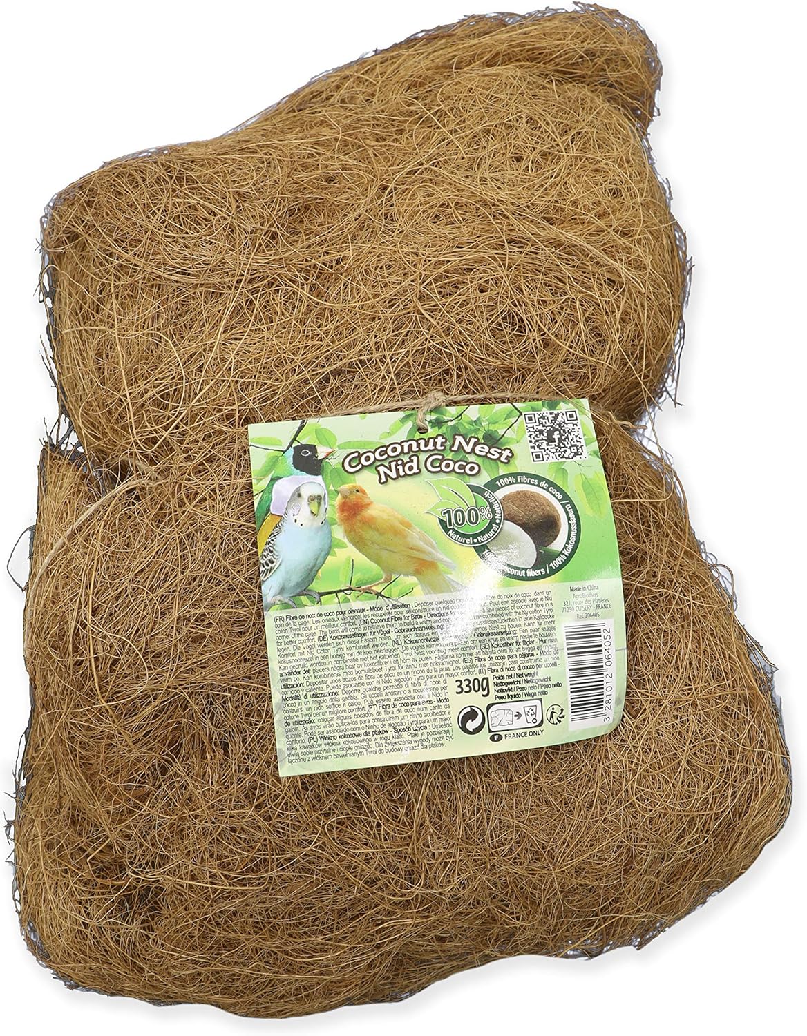 Tyrol Ballotin pour nid d’oiseau en fibres de coco naturelles – 300 g