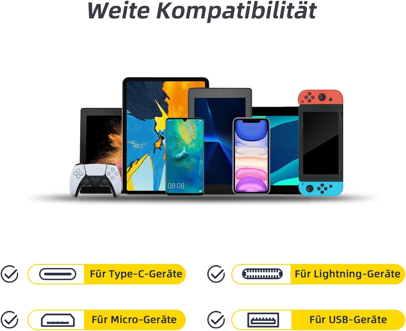 Detalle 1 de Mcbazel Budi 9-in-1 Multi-Kabel- & Karten-Converter-Stick (USB, SD/TF, SIM) mit Typ-C-Adapter