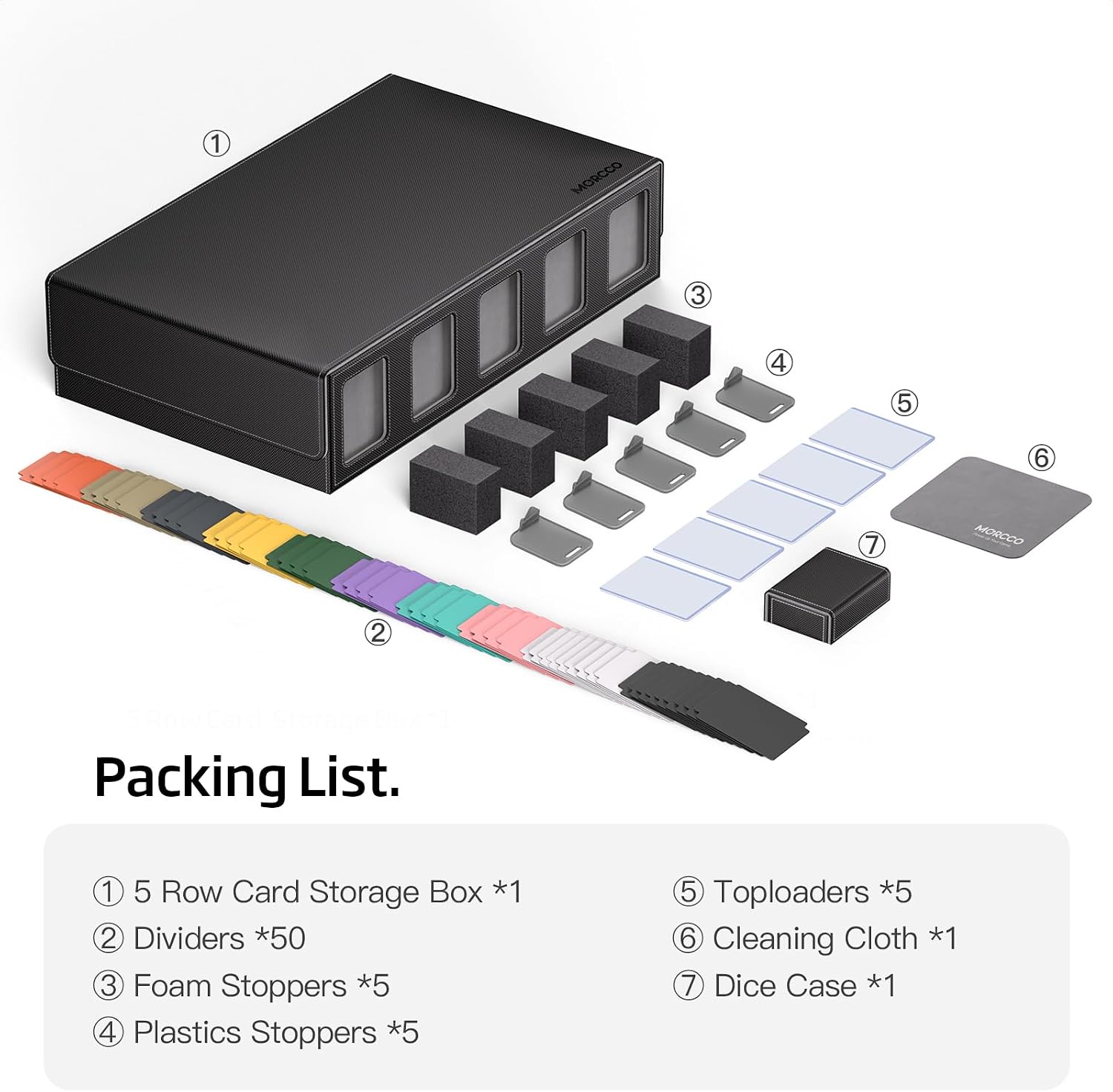 Detalle de MORCCO Trading Card Storage Box 3900+ cards