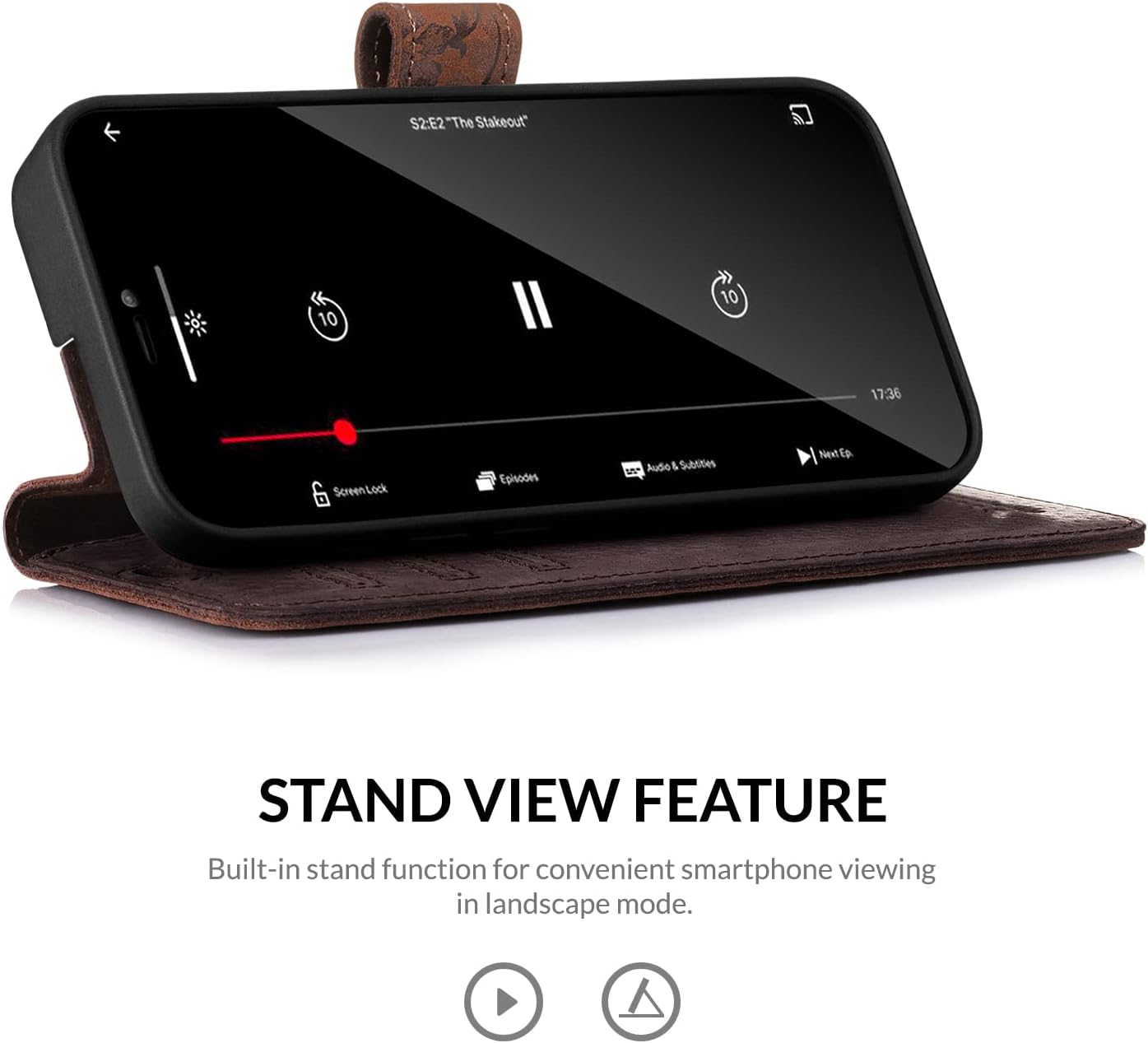 Detalle de SURAZO etui z klapką do Xiaomi Redmi Note 12 Pro Plus 5G, skórzane, kwiatowe