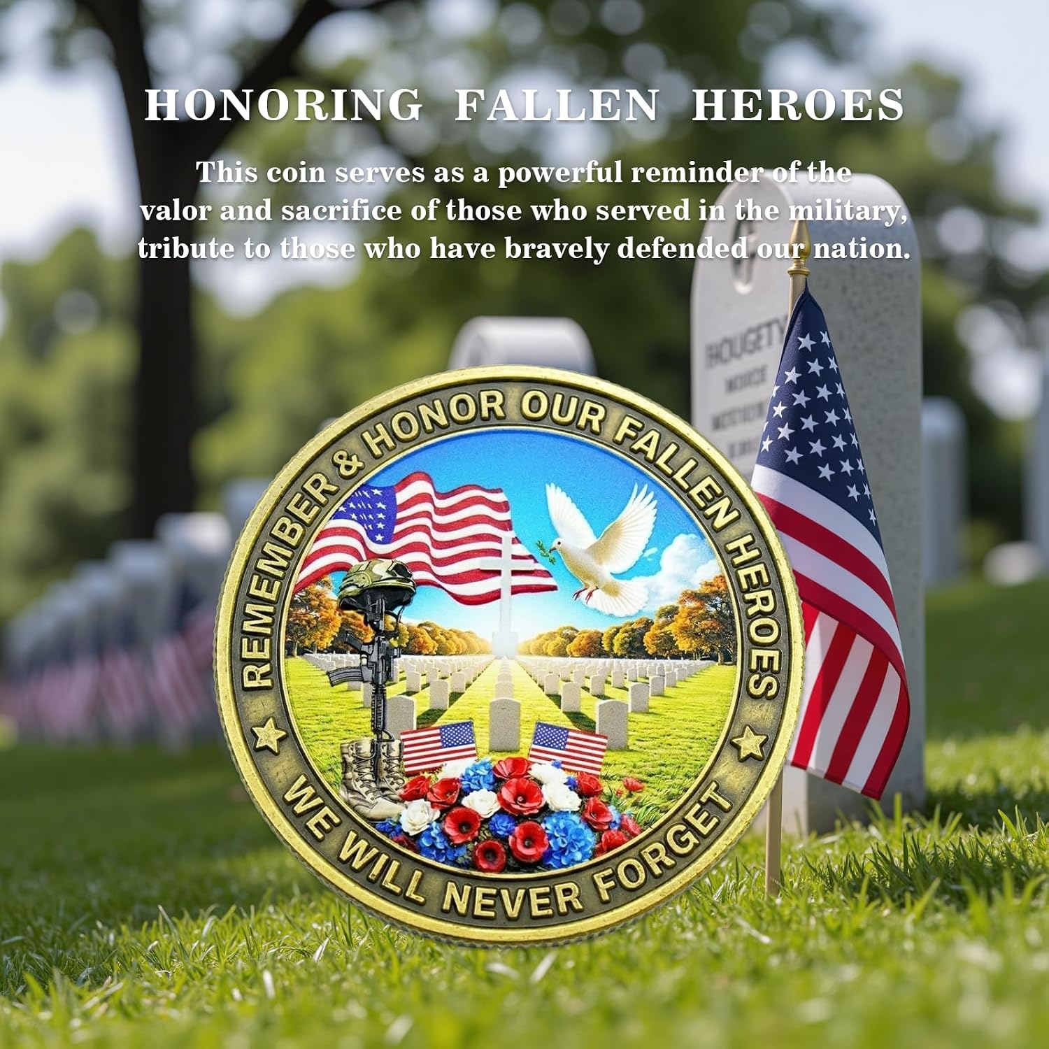 Detalle 2 de Military Memorial Coin, Zinc Alloy