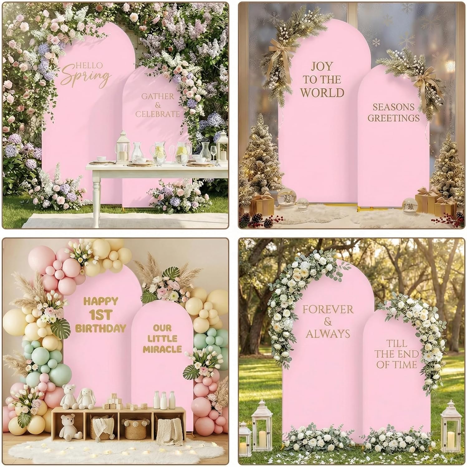 Thumbnail 4 de Toolterritory Gold Metal Arch Backdrop Stand and Cover Set (7.2ft x 4ft) + 6ft Arch, Gold