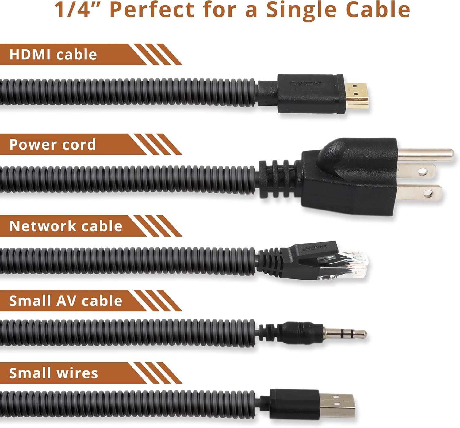 Thumbnail 1 de ZhiYo Kabelschlauch 6 m geschlitzt, Ø6 mm Flexrohr für Kabelschutz (geteilt, temperaturbeständig -40 bis 125 °C)