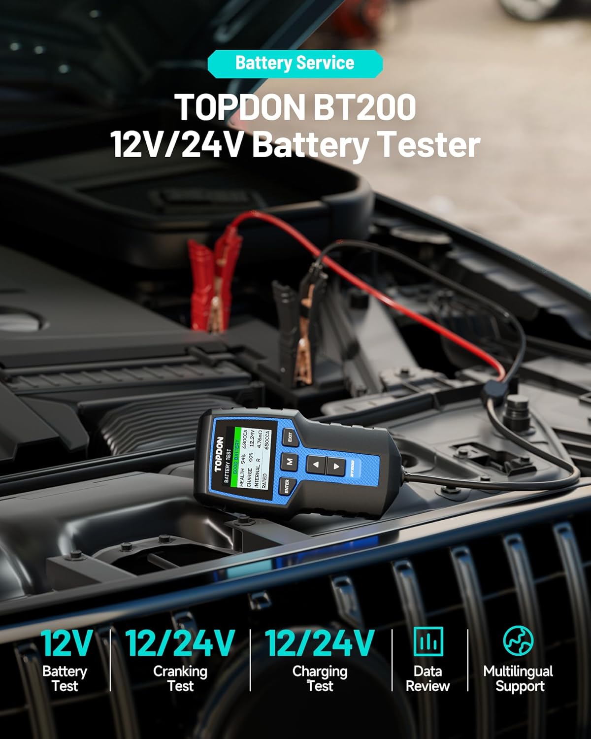 Thumbnail 1 de TOPDON Car Battery Tester BT200