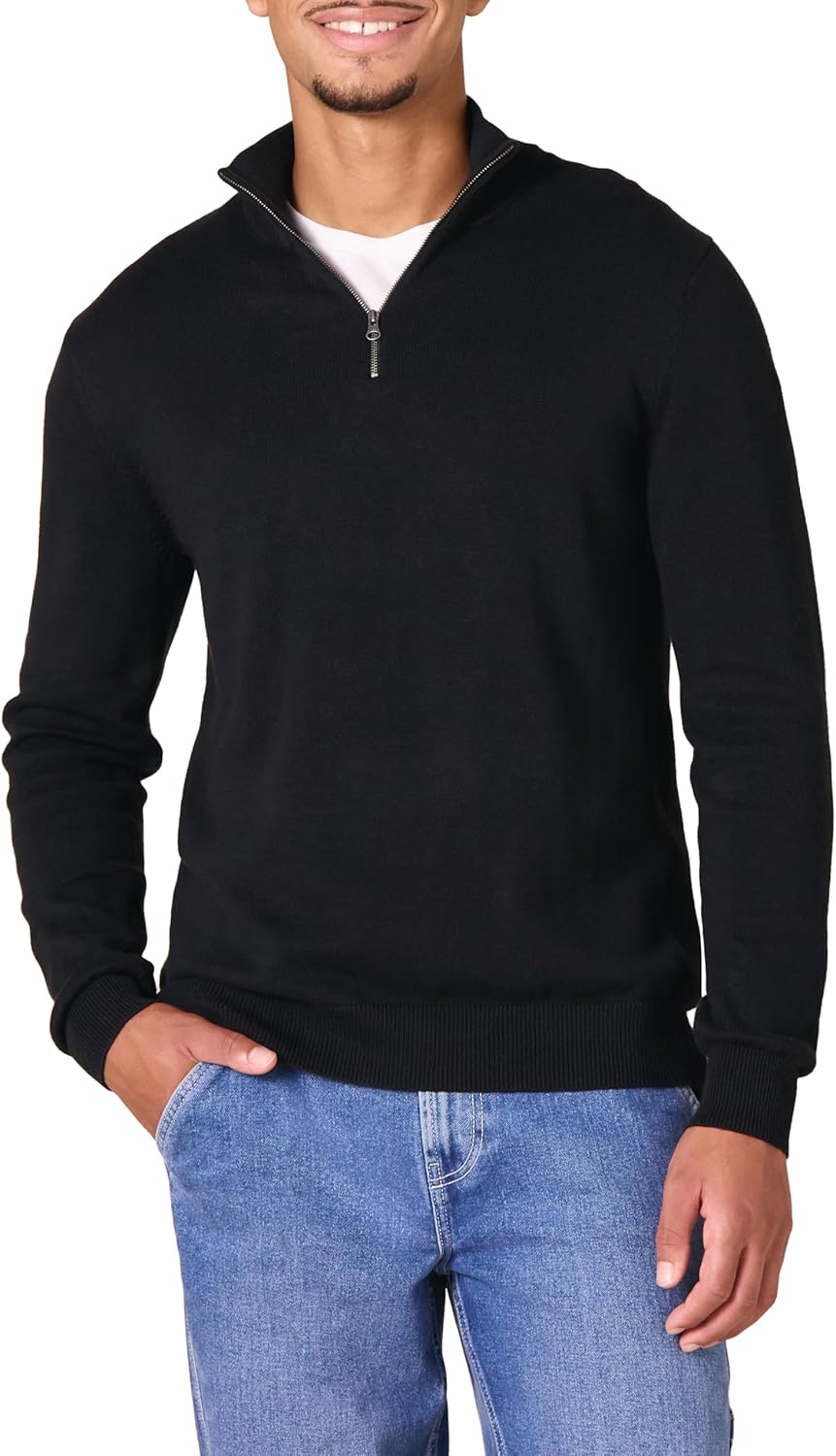 Thumbnail 5 de Maglione da uomo con zip sul collo in 100% cotone Amazon Essentials