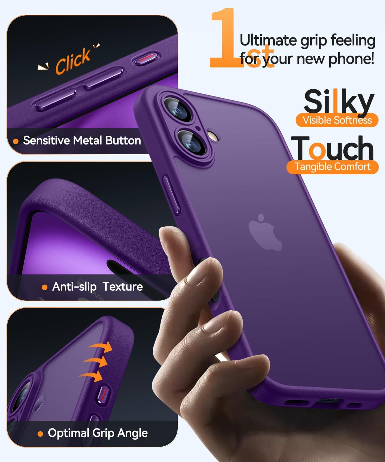 Thumbnail 3 de CANSHN Funda iPhone 16 6.1" 🛡️ Protección Total Cámara Morado