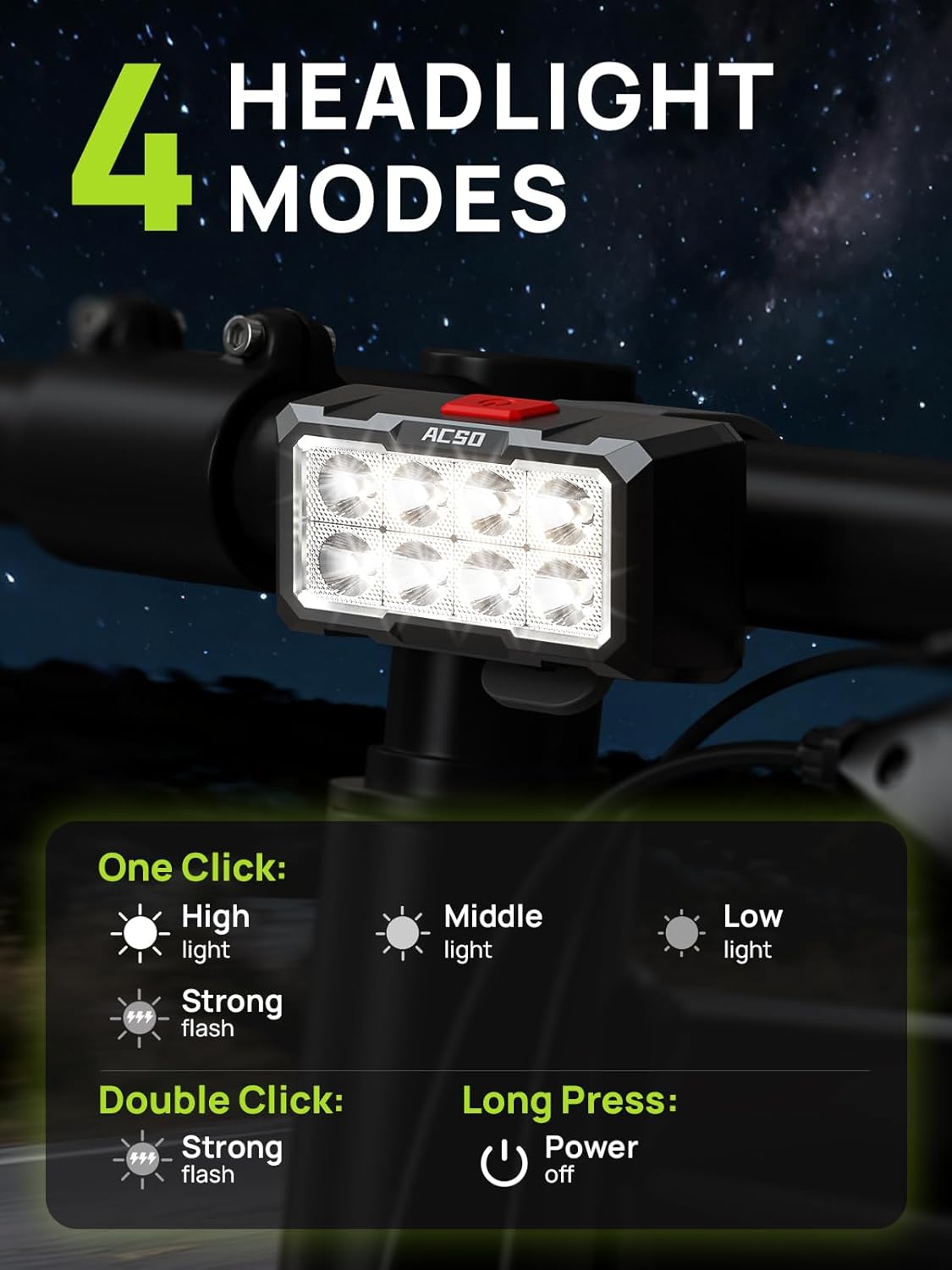 Thumbnail 2 de ACSO Bike Lights Front and Back