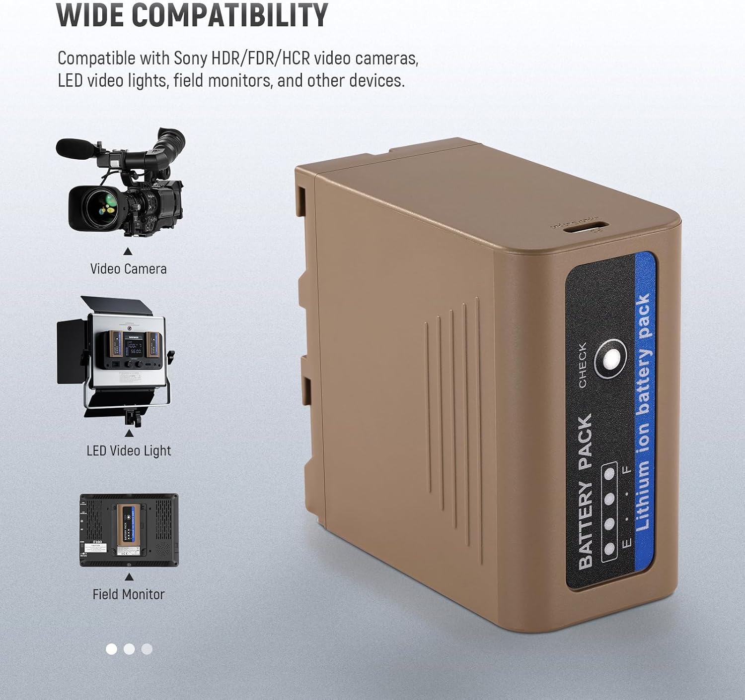 Thumbnail 2 de Neewer 10500mAh NP-F970 Replacement Battery for Sony NP-F550/750/770/970 Series and More