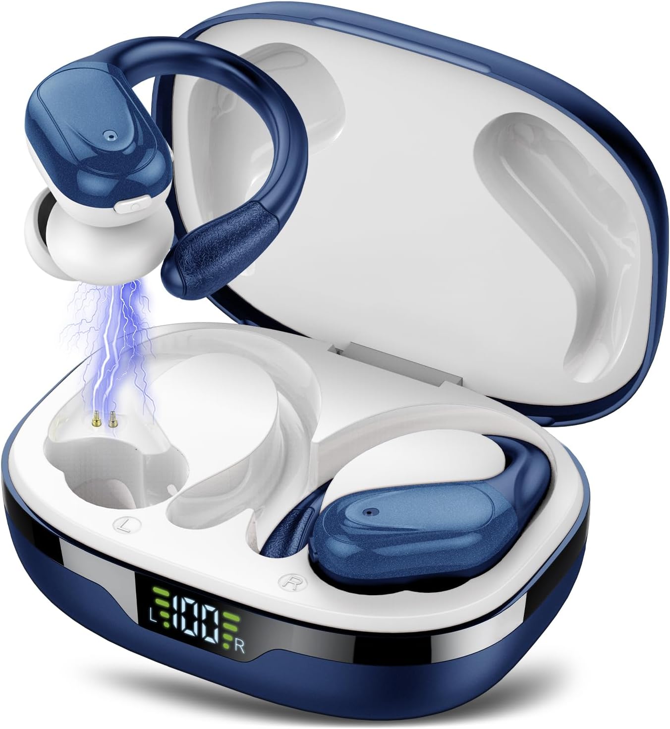 Detalle de CASCHO BX17 Wireless Earbuds with Earhooks, Bluetooth 5.3 and IPX7