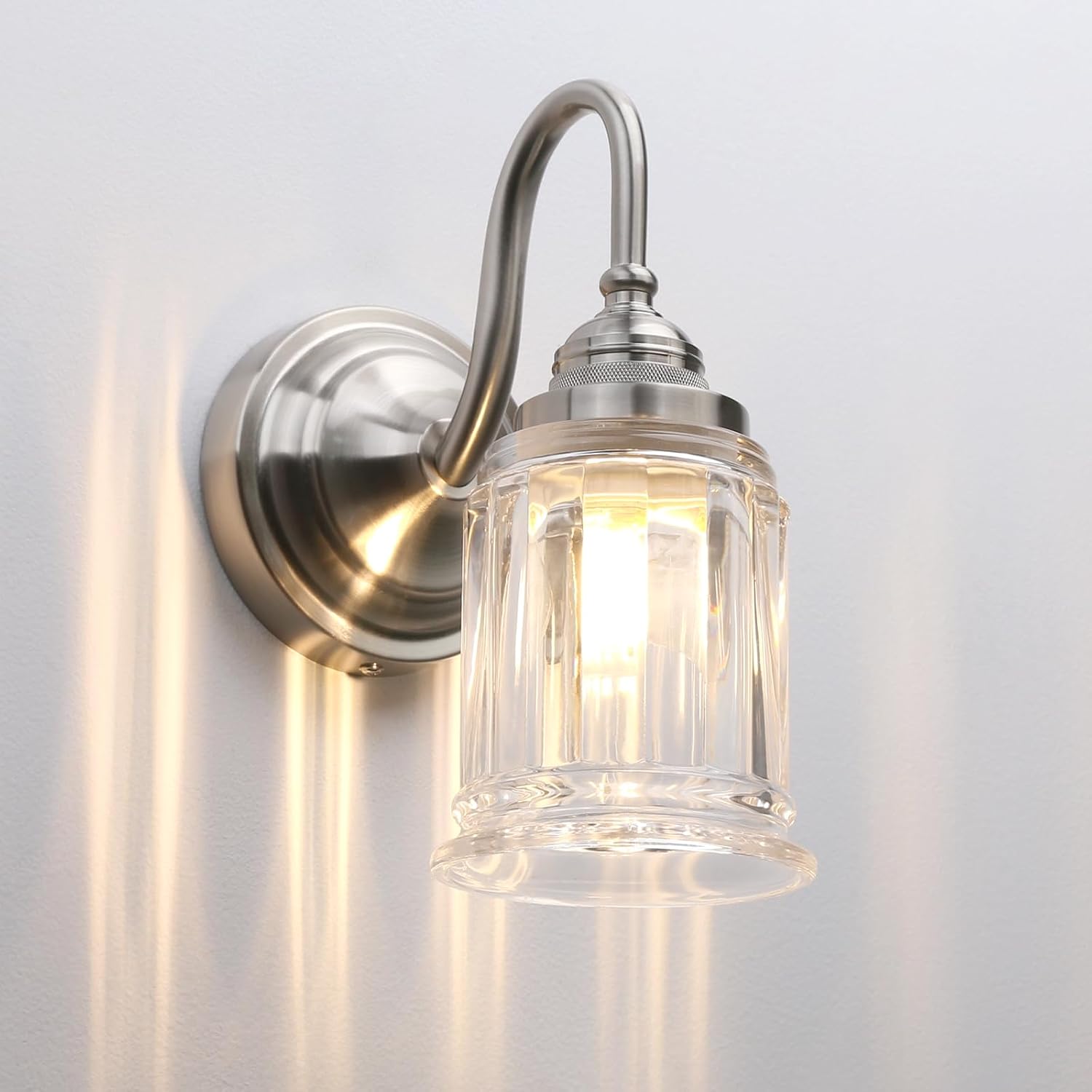 Detalle de Vintage industrial glass wall sconce 14.3cm