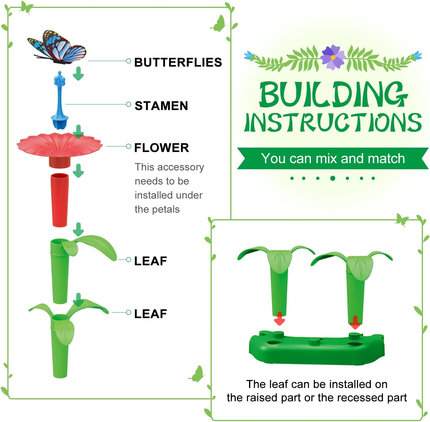 Detalle 2 de SpringFlower 148pc Flower Garden Building Kit