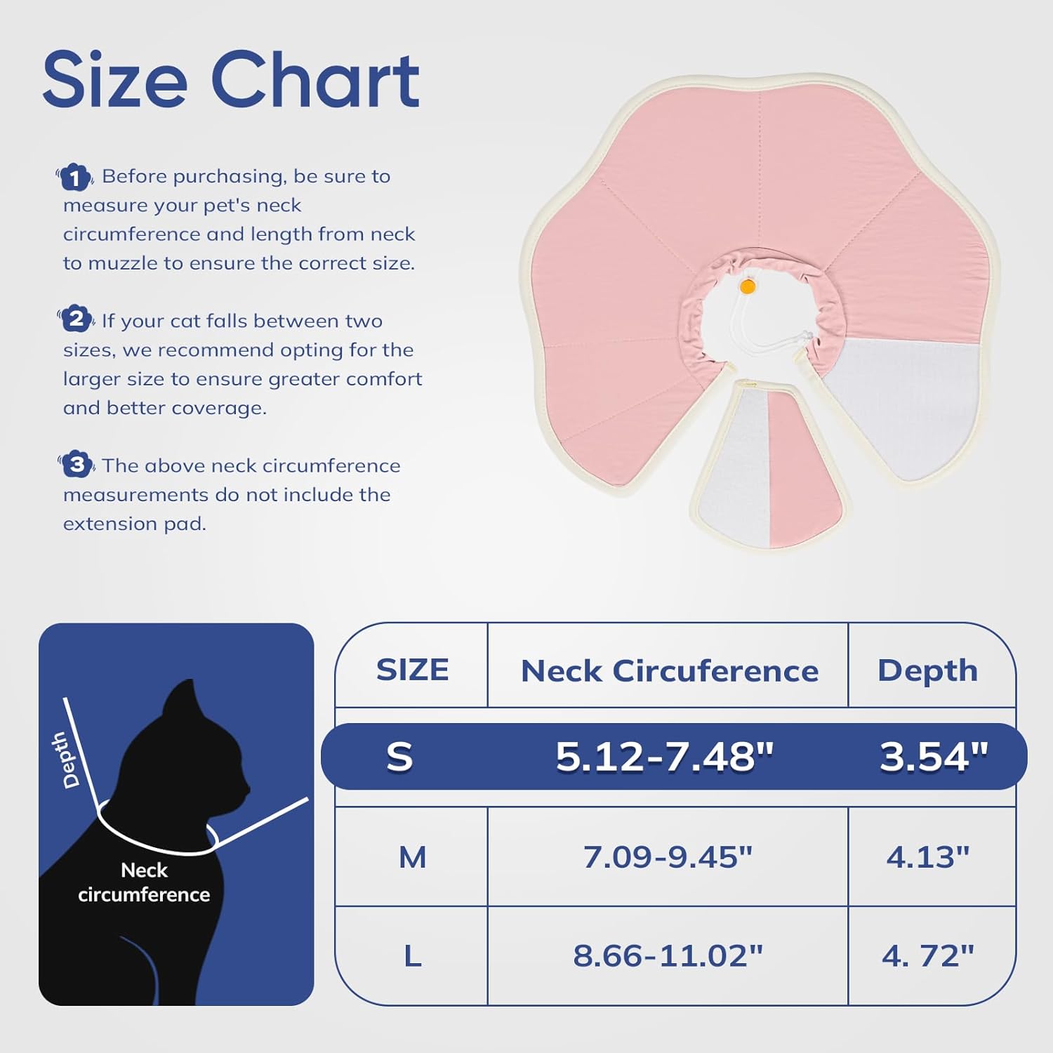 Thumbnail 5 de Supet weiche Halskrause Katze mit Verlängerungspolster – wasserabweisend, verstellbar, kratzfest