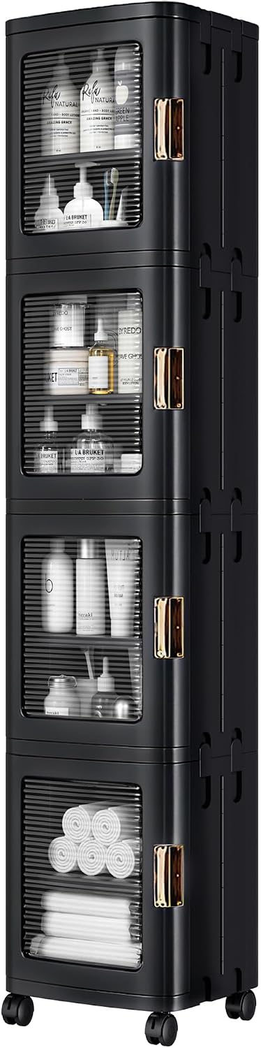 Thumbnail 6 de VECELO Narrow Storage Cabinet, 4-Tier