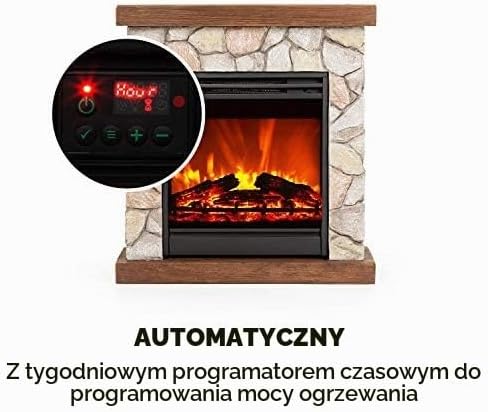 Detalle de Klarstein Lienz FP6-Kaprun-ST – kominek elektryczny LED 1800 W z pilotem