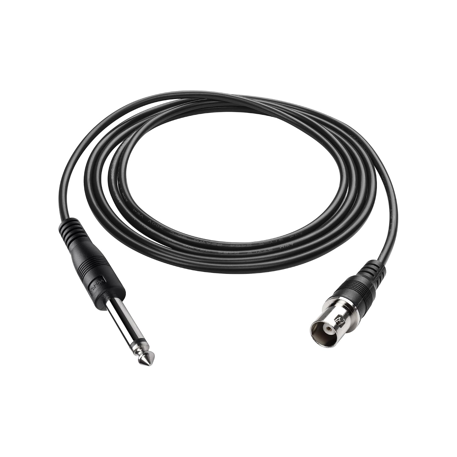 Detalle 2 de BNC to 6.35mm audio cable, 2m TS mono