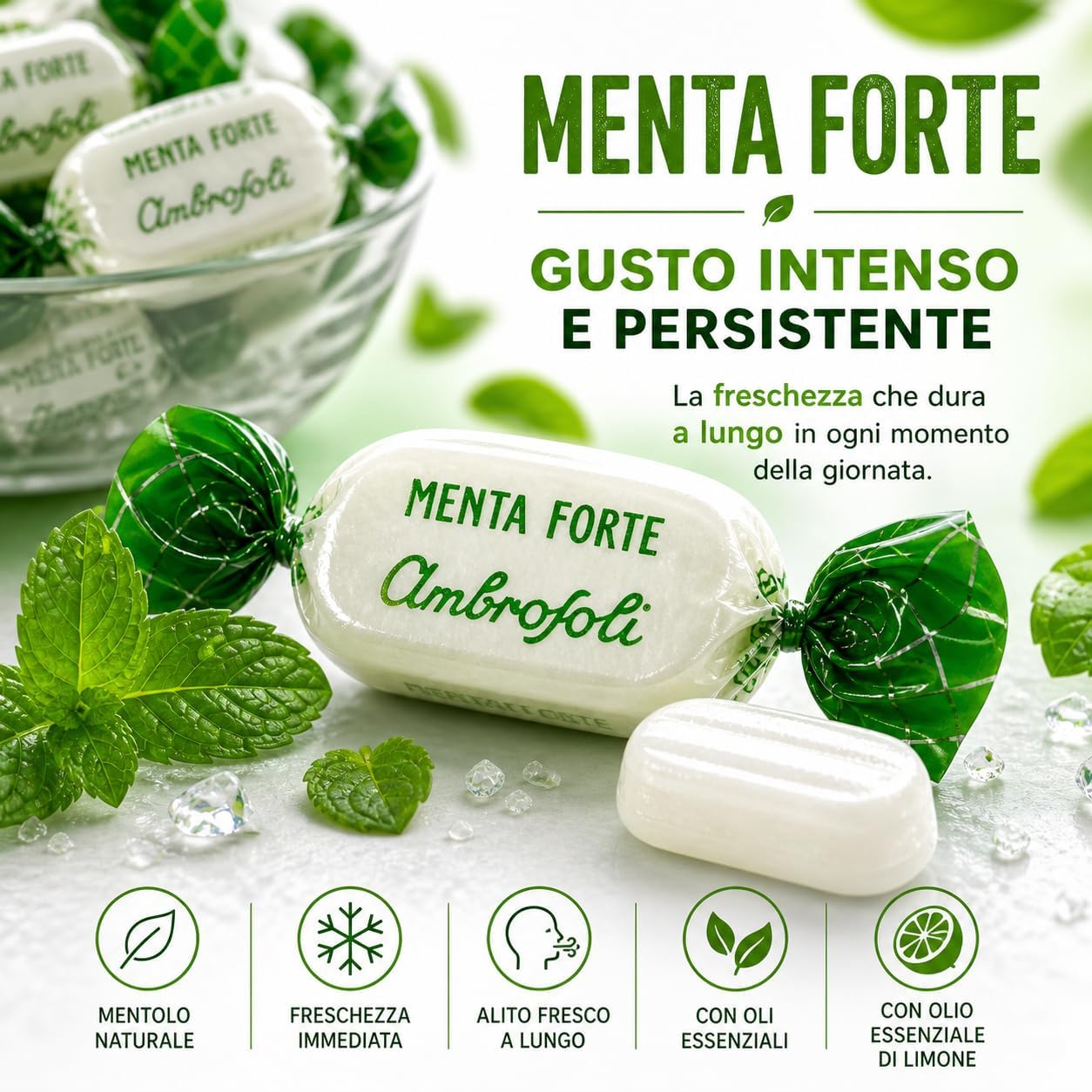 Thumbnail 6 de Ambrosoli Caramelle Menta Forte – Caramelle alla Menta Forte, Senza Glutine, Busta da 2,5 kg