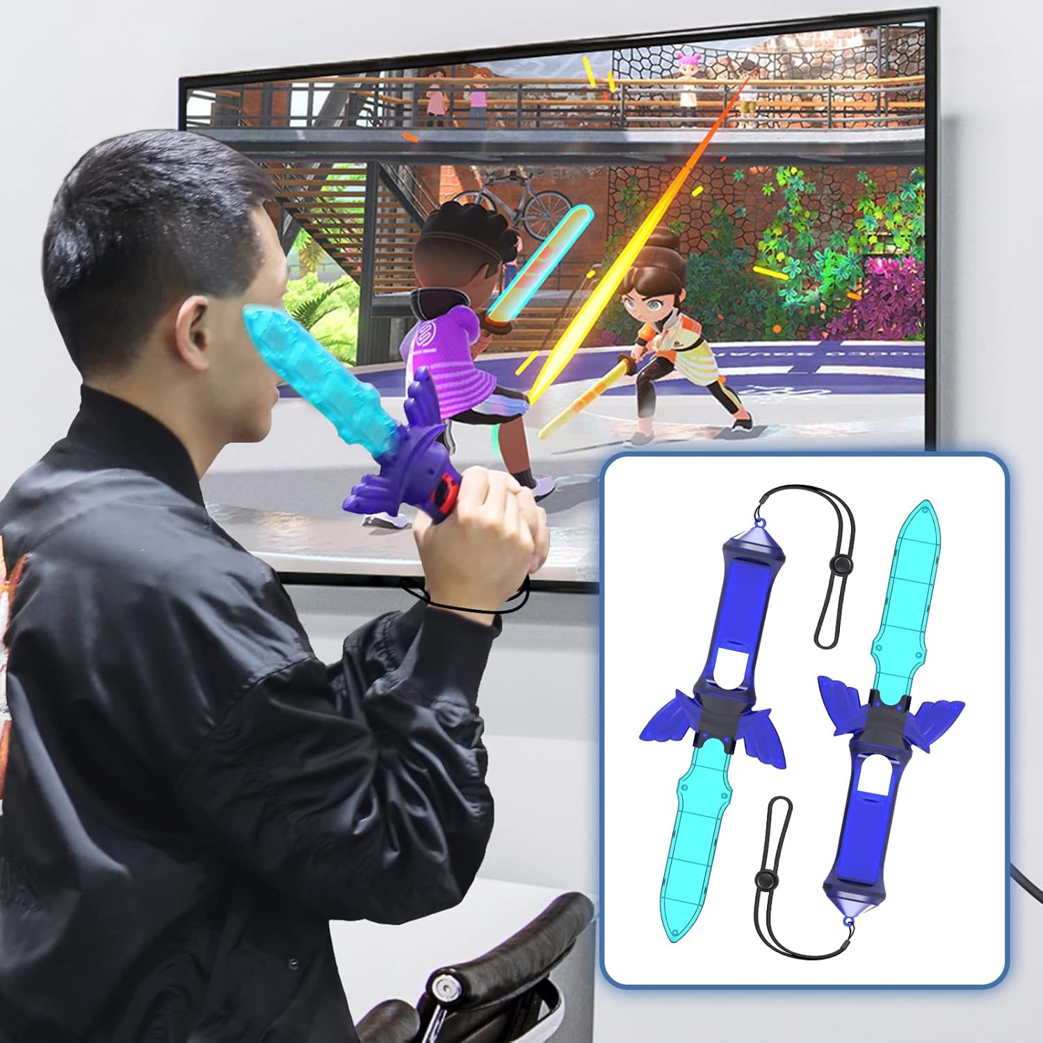 Detalle de 12 in 1 Switch Sports Accessories Bundle – 2025 Family Party Pack for Nintendo Switch & OLED
